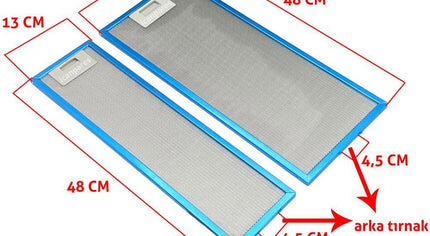 Luxell DS6-905 Luxell – Kumtel Aspiratör Filtre Seti (20,5 × 47,6 cm + 14 × 47,6 cm)