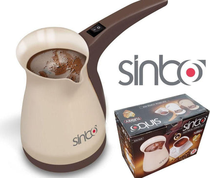 Turkish Coffee Machine Electric Sinbo Coffee Espresso Cappuccino Portable 1000W 0.4L 5 Cups Capacity