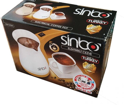 Turkish Coffee Machine Electric Sinbo Coffee Espresso Cappuccino Portable 1000W 0.4L 5 Cups Capacity