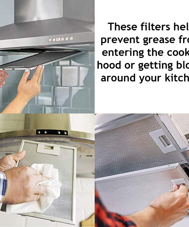 012646 Фильтр вытяжки 300x250 мм Жироулавливающий фильтр вытяжки Кухонная вытяжка Алюминий 30 x 25 см