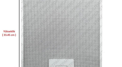 27,40 X 33,45cm 27,40X33,45 Вытяжка Фильтр для вытяжки Termikel 3108 Caspia Встроенный жироулавливающий фильтр Кухонная вытяжка Вентиляция Алюминий 274x334