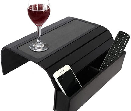 Sofa Tray Table - Remote Control and Cellphone Organizer Holder