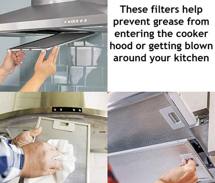 320x220 Cooker Hood Filter Cooker Hood Metal Grease Filter - 00362380 Bosch Siemens Balay Neff 22x32
