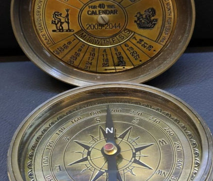 Magnetic Compass Bronze Gift Boat Marine Anchor Navigation Sailor Seafarer Compass For Pocket 8 CM