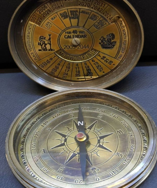 Magnetic Compass Bronze Gift Boat Marine Anchor Navigation Sailor Seafarer Compass For Pocket 8 CM
