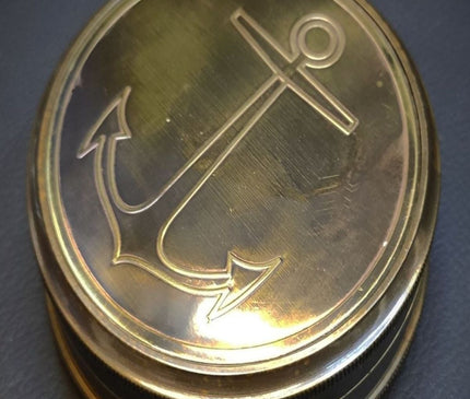 Magnetic Compass Bronze Gift Boat Marine Anchor Navigation Sailor Seafarer Compass For Pocket 8 CM