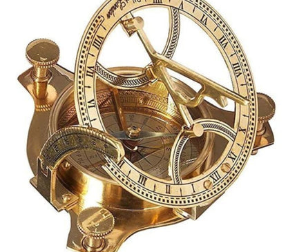 Compass with Sundial 12 cm Gift Boat Large Size Sailor Brass Working Marine Anchor Navigation Seafarer