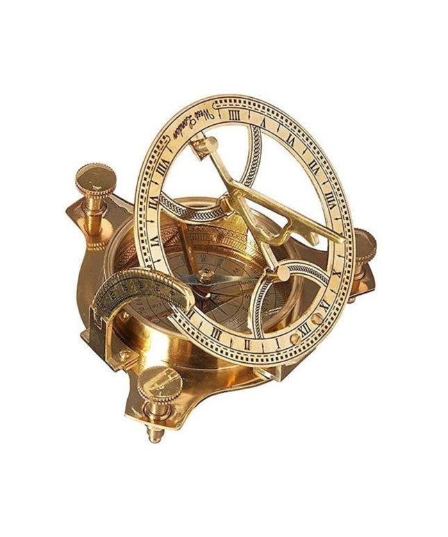 Compass with Sundial 12 cm Gift Boat Large Size Sailor Brass Working Marine Anchor Navigation Seafarer