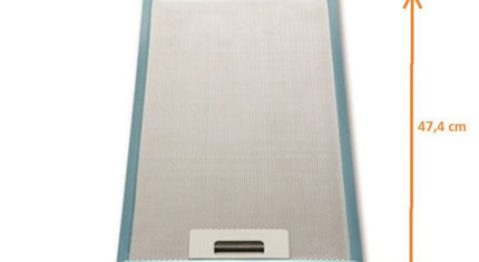 205X474 мм Фильтр вытяжки Встроенный аспиратор Алюминиевая металлическая плита Silverline 20,5 X47,4