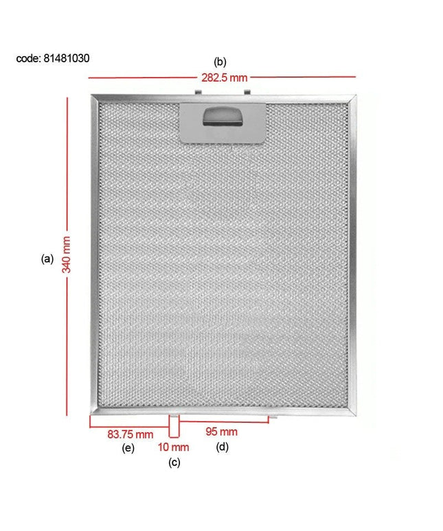 81481030 Фильтр для вытяжки 340x282 мм Жироулавливающий фильтр для вытяжки Кухонная вытяжка Алюминиевый аспиратор 28,2x34 см TEKA DY90, DP90, DH90. сетка для вытяжки, жироуловитель для вытяжки,