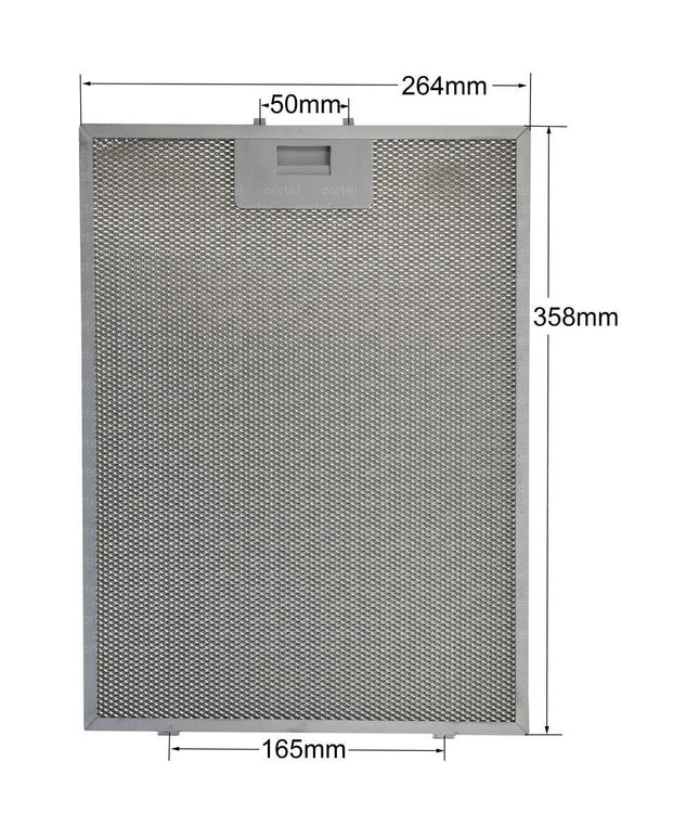 00703451 Фильтр для вытяжки 358x264 мм Жироулавливающий фильтр для вытяжки Кухонная вытяжка Вентиляционный алюминиевый аспиратор 35,8x26,4 см сетка для вытяжки, жироуловитель для вытяжки,