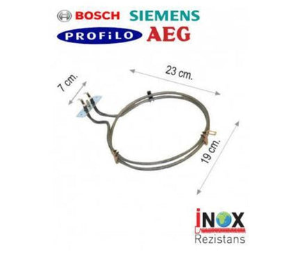 Турбонагреватель для духовки Bosch Siemens Profilo AEG 2600 Вт согревающий элемент запасные части Аксессуары OEM23x19x7  см