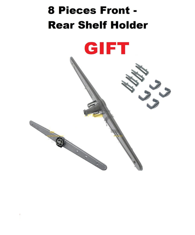 Dishwasher Spray Arms Upper and Lower Impeller Propeller Spare Part Accessories Accessory 8 Pieces Front  Rear Shelf Holder Gift