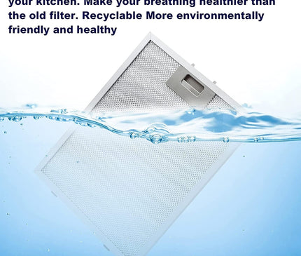 Cooker Hood Grease Filter 278x355 mm for Fagor HT-AF0104-63 – Universal Aluminum Range Hood Filter