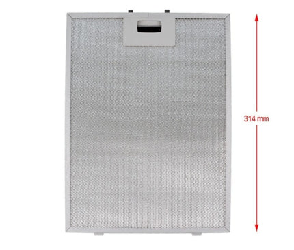 TEKA TVT 60, TVT 90 Range Hood Filter 314x236 mm Cooker Hood Grease Filter Kitchen Extractor Aluminium Aspirator 23.6x31.4 cm