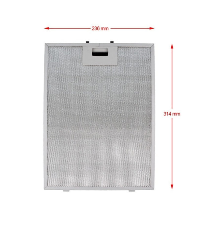TEKA TVT 60, TVT 90 Range Hood Filter 314x236 mm Cooker Hood Grease Filter Kitchen Extractor Aluminium Aspirator 23.6x31.4 cm