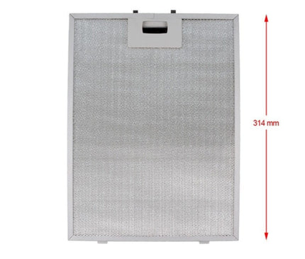 TEKA TVT 60, TVT 90 Davlumbaz Filtresi 314×236 mm Davlumbaz Yağ Filtresi Mutfak Aspiratörü Alüminyum Aspiratör 23,6×31,4 cm CM