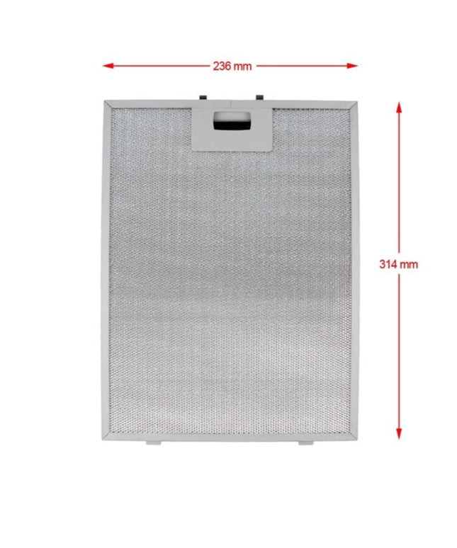 TEKA TVT 60, TVT 90 Davlumbaz Filtresi 314×236 mm Davlumbaz Yağ Filtresi Mutfak Aspiratörü Alüminyum Aspiratör 23,6×31,4 cm CM
