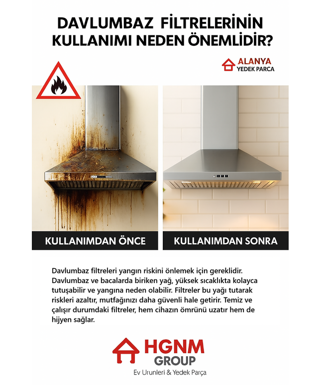 GF06YB / GF06YA Davlumbaz Yağ Filtresi 233 x 219 mm – Elica FS301/50 Uyumlu Metal Filtre